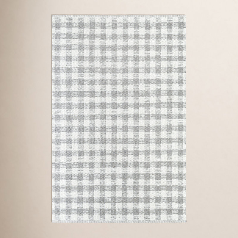 Tapis en laine Lavande gris / blanc / gris clair, Rectangle 5 pi x 7 pi 6 po