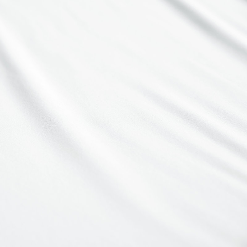 Cotton Blend Jersey Knit Fitted Sheet, 90 - 100cm x 200 - 220cm, White