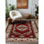 Tapis bourgogne en coton et polyester à imprimé numérique Kaia Collection-1643700187