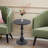 21" Round Metal Vintage End Table-1428894073