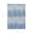 HomeRoots 3' X 5' Navy Blue And Sky Blue Abstract Washable Indoor Outdoor Area Rug