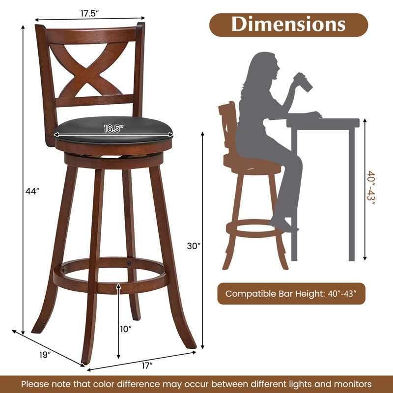 Tabouret de comptoir et de bar, Tabouret de bar (siège d’une hauteur de 30 po)
