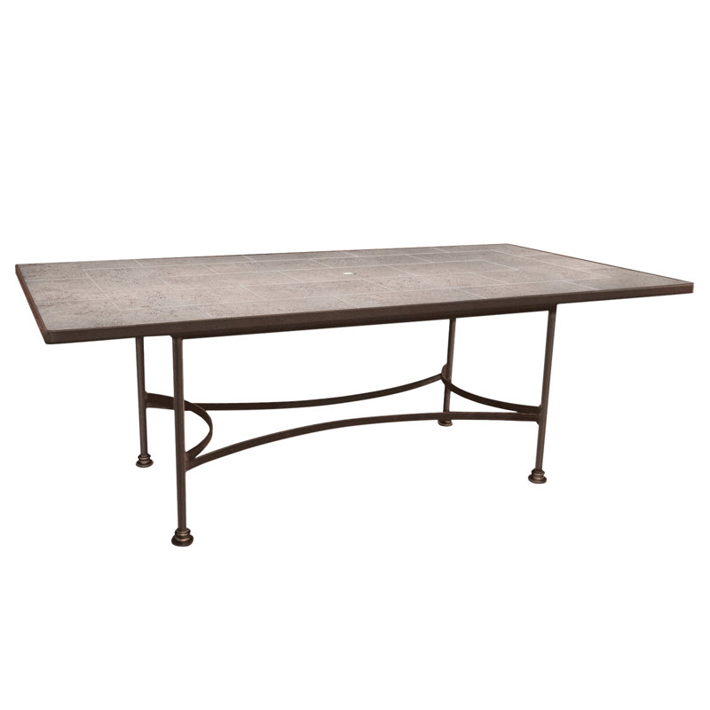 Classico Outdoor Rectangle Dining Table, Summit Gray, Copper Creek