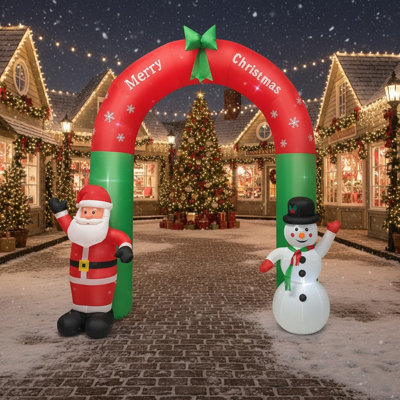 8ft Holiday Merry Christmas Archway Inflatable