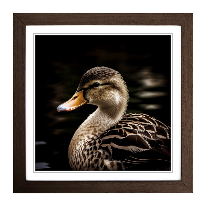 Single Picture Frame Print on Wood, Walnut