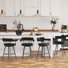 Ensemble de 4 tabourets de bar pivotants en molleton 26 po H