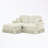 Chenille Loveseat with Flared Arms and ottoman-96757127