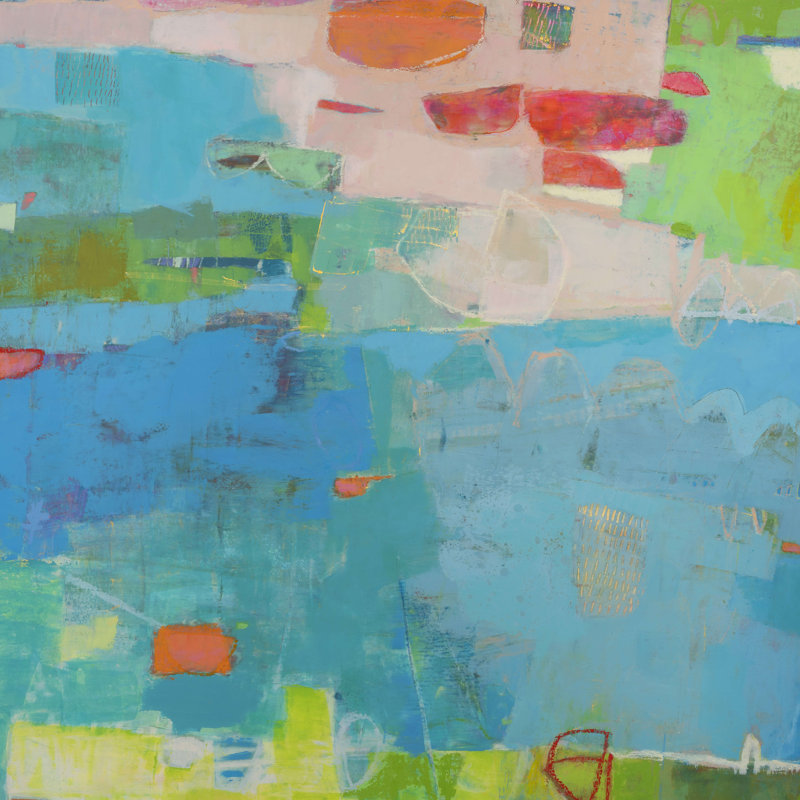 " Natant I " by Sue Jachimiec, 12" H x 12" W x 1.25" D