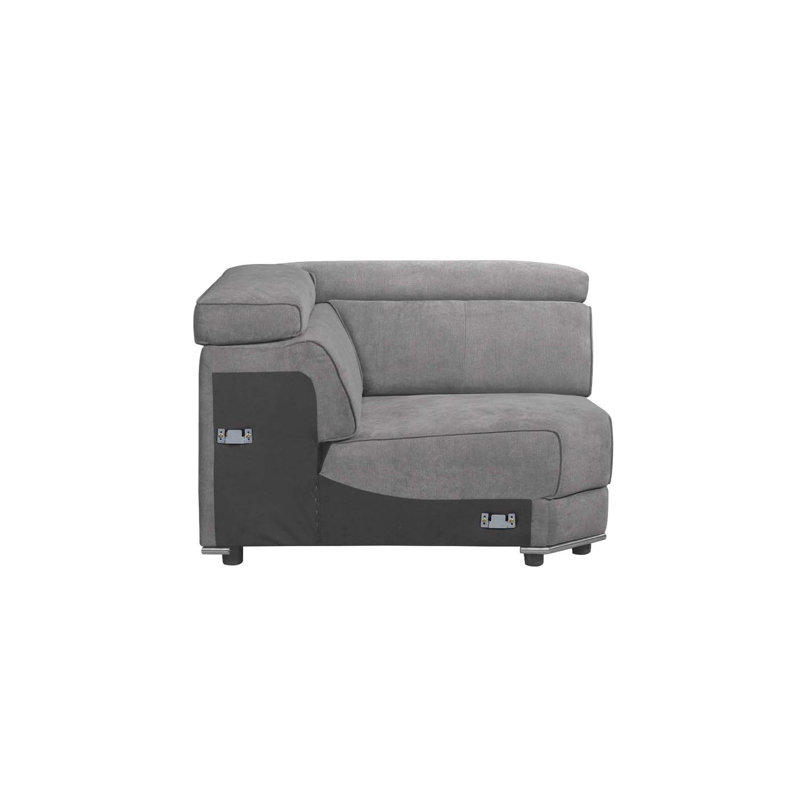 Alwin modulaire - Wedge, tissu gris foncé