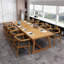Table longue 78,74 "moderne et simple en bois massif brun-1017800715