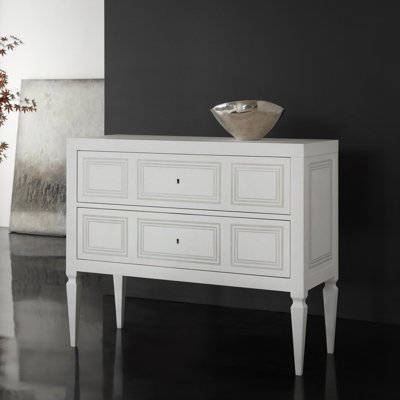 Modern History Hand Painted Accent Chest