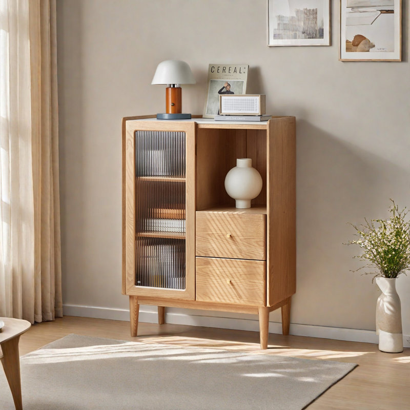 Armoire de rangement simple pour le salon, Brun
