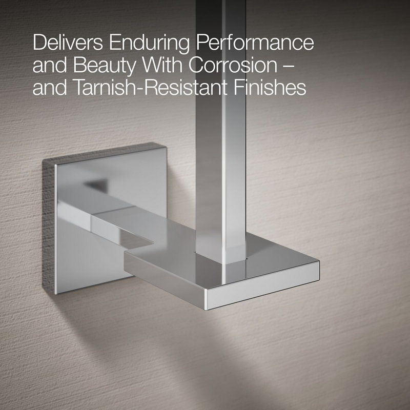 Square Vertical Toilet Tissue Holder, Polished Chrome