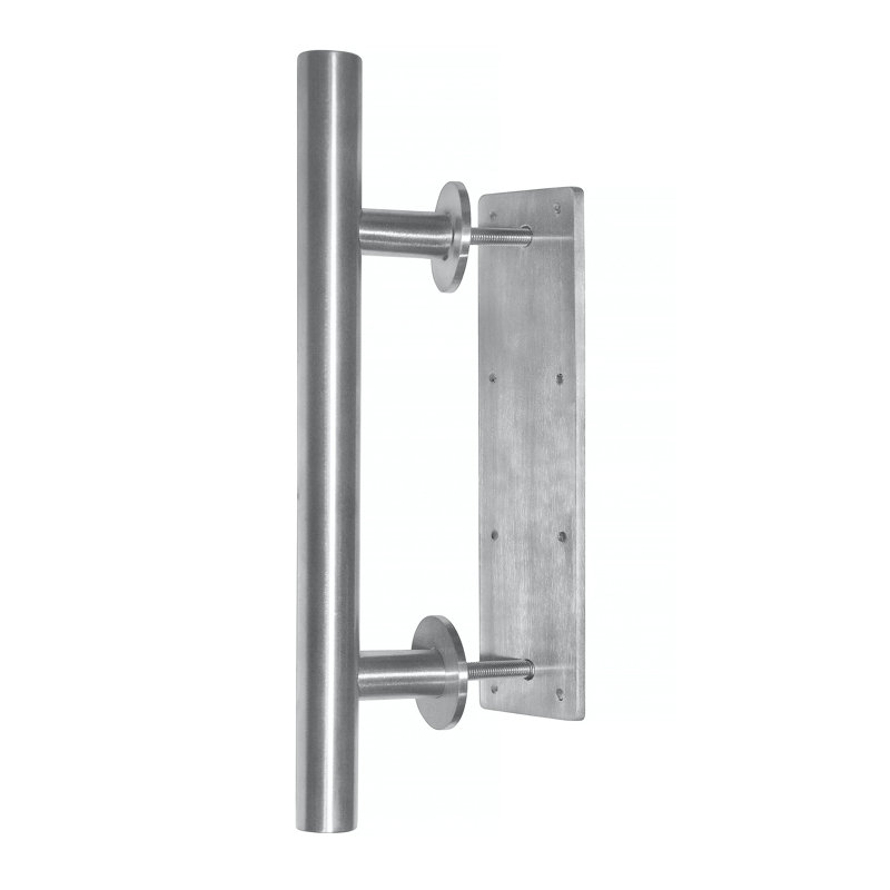 Black Stainless Steel Handle/Pull, Brushed Steel