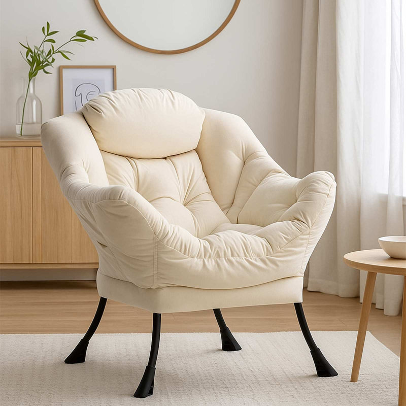 Armchair Accent Chair Lazy Chair, Beige