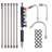 Pressure Washer Extension Wand, 10 Pack Power Washer Lance With 5 Atomization Nozzle Tips,1 Gutter Cleaner Attachment Curved Rod, 1/4" Quick Connect, 4000 Psi