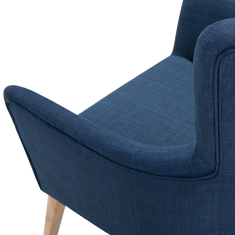 Asa Upholstered Wingback Chair, Blue