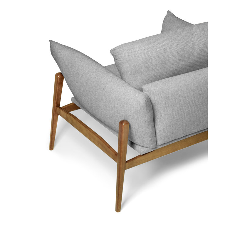 Fauteuil , Lin gris / coton / polyester / viscose