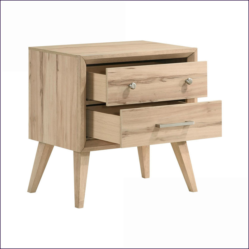 Table de chevet 2 tiroirs Mid-Century