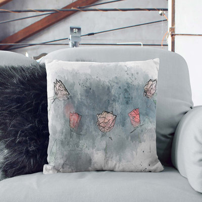Laying with Roses Cushion with Filling