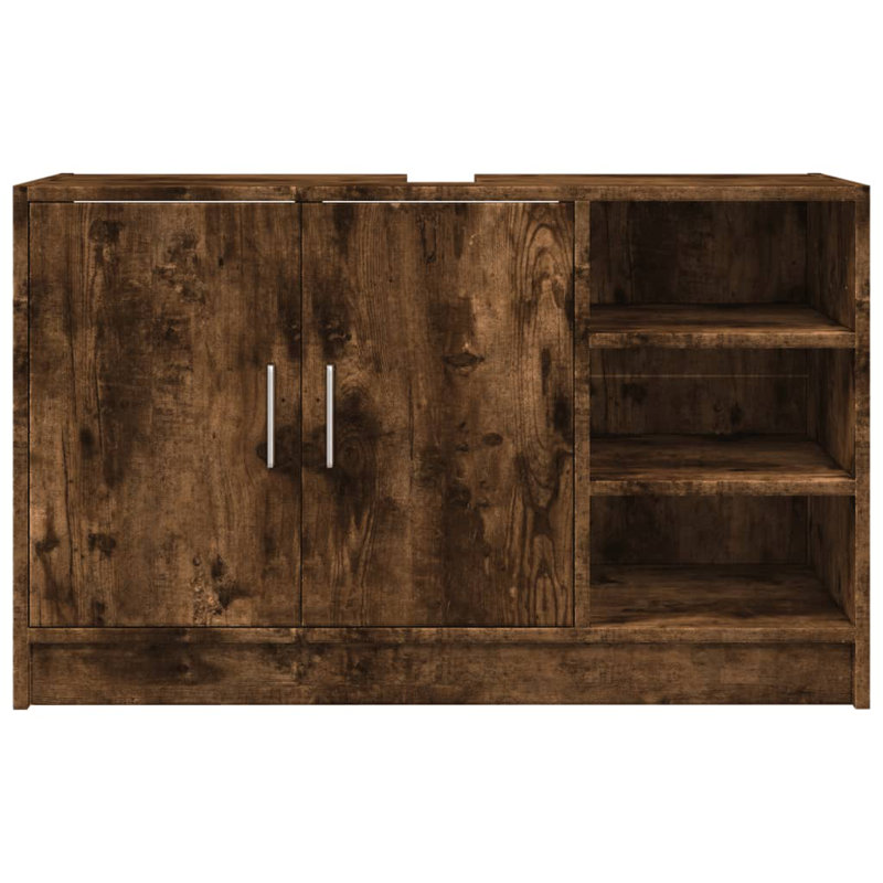 Breaden 90cm W x 55cm H x 29cm D Under Sink Cabinet, Smoked oak