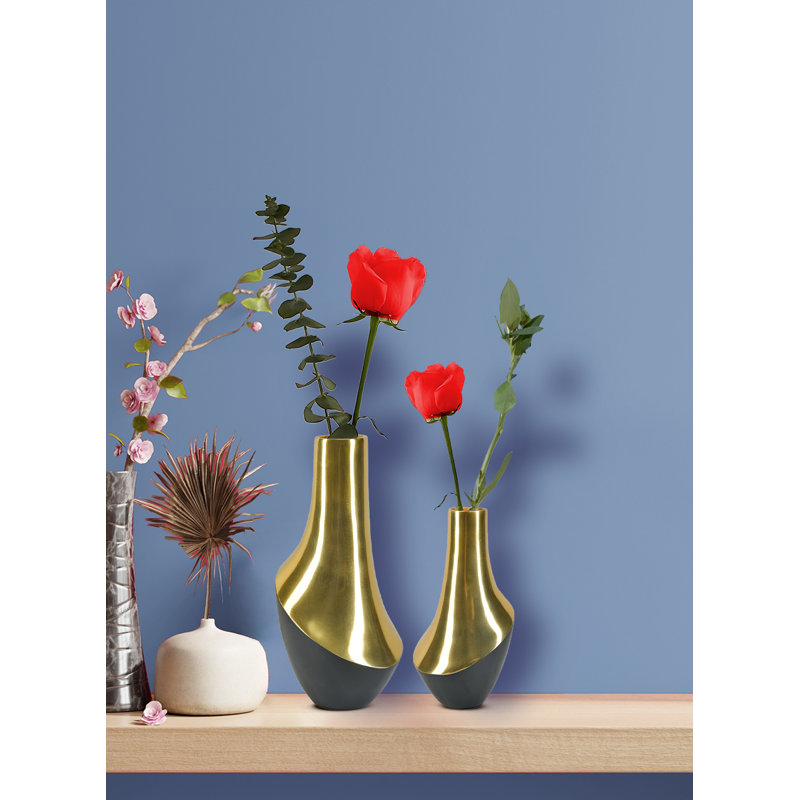 Vase de table en acier inoxydable Willsbridge, H 12 po x l 7 po x P 7 po