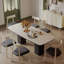 Table de salle à manger rectangulaire moderne en bois massif fritté-1553957653-1553957654