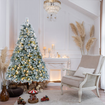 Arbre de Noël floqué