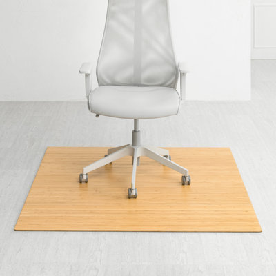 Standard 5mm Thick Bamboo Chair Mat – Non-Slip, Rectangular, Ideal for Hard Flooring