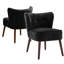 Chaise d'appoint moderne à oreilles, chaises d'appoint rembourrées capitonnées-133706370