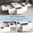 Multifunctional Coffee Table with 2 large Hidden Storage Compartment, Extendable Cocktail Table with 2 Drawers, High-gloss Center Table with Sliding Top for Living Room-111115915
