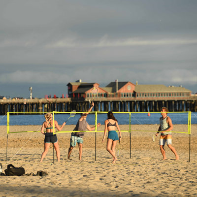 4 Square Volleyball and Badminton Combo Set