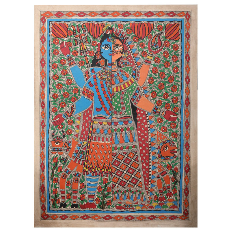 Ardhnareshwar | Papier fait à la main | Par Ashutosh Jha