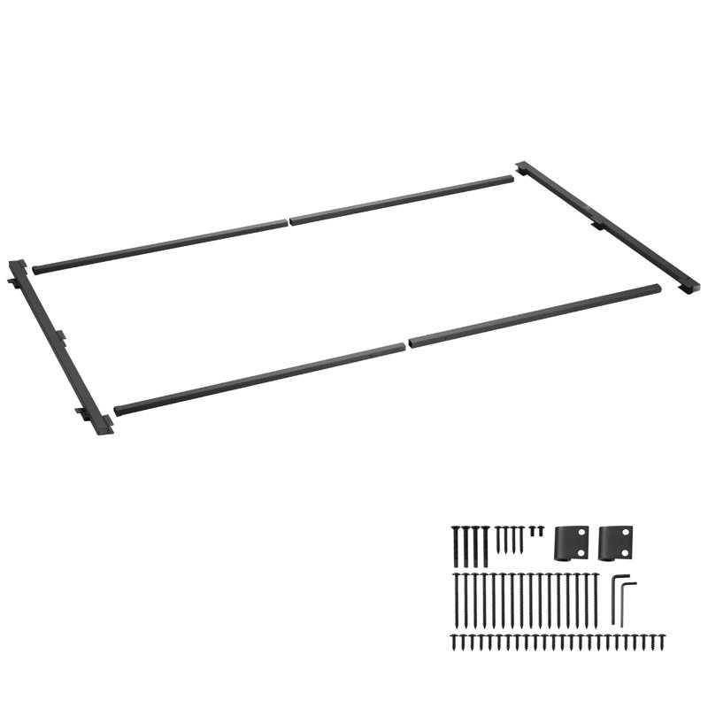 Kit de construction de barrières pour ouvertures noires, H 65 po x l 96 po x P 2,24 po