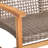 Outdoor Wood With Handmade Seat Natural + Grey And Back-871771451