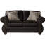 Assise rembourrée en similicuir pour salon foncé