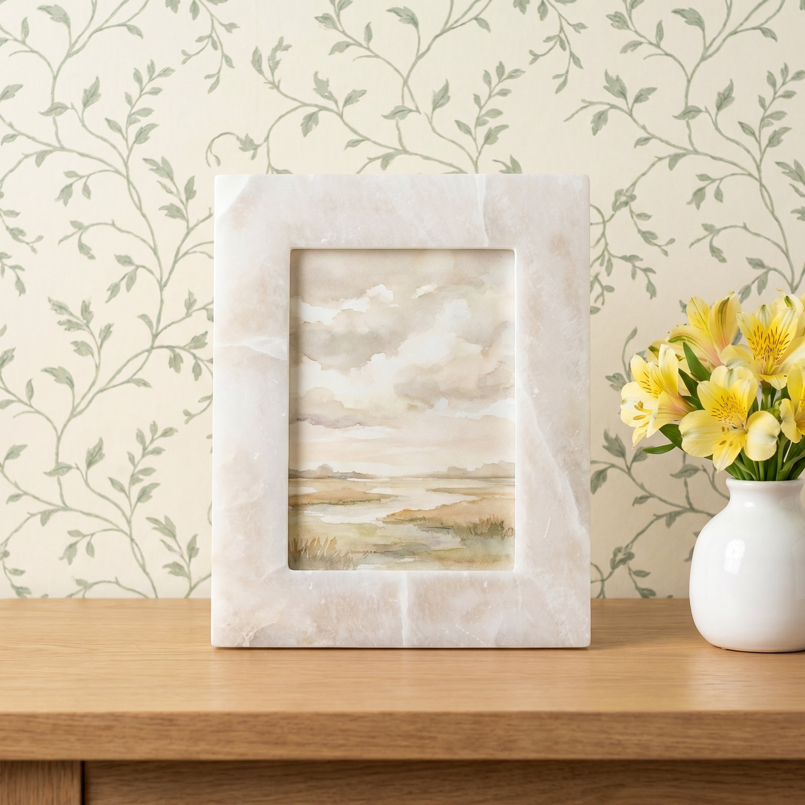 Claudine Alabaster Picture Frame, 5" x 7"