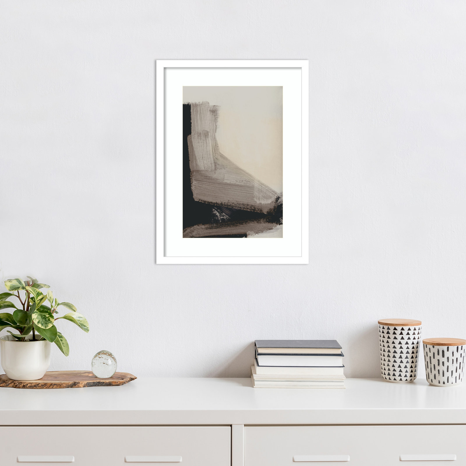 Mellow No 2 by Dan Hobday Wood Framed Wall Art Print, White, 21" H x 16" W