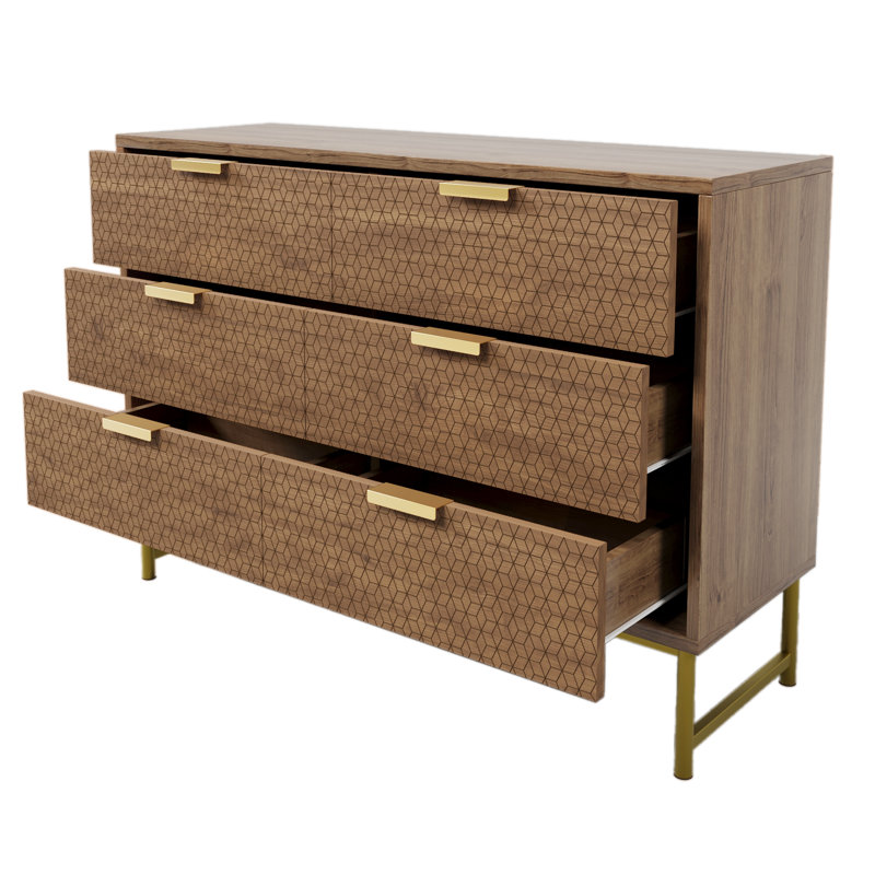 Abria 120cm W 6 - Drawer Chest of Drawers