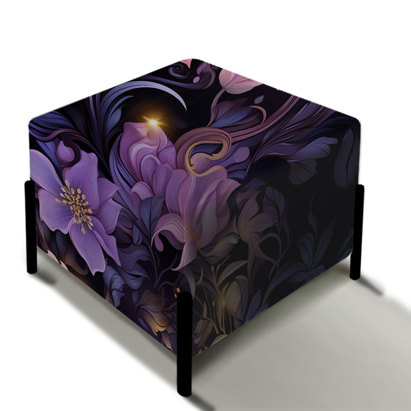 Mystic Twilight Moody Patterns - Repose-pieds carré floral