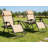 Beige Outdoor Zero-Gravity Folding Recliner Two-Piece Set, Adjustable With Cup Holder, Side Table, And Headrest; Weather-Resistant And Durable.-1062485047