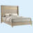 Malcolm Beige Upholstered Queen Wingback Bed
