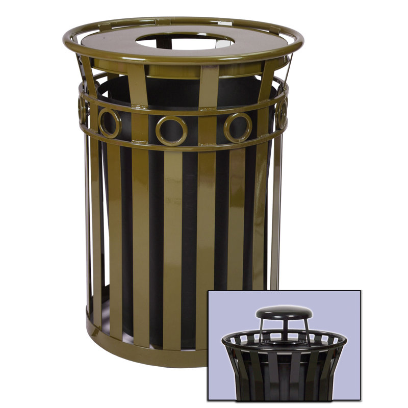 Poubelle 36 gallons receptacle Oakley, Brun