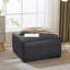 Repose-pieds carré en cuir PU, noir-276236663