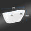 Baignoire de trempage autoportante en acrylique L 59 po x l 30,7 po, blanc brillant-128724522