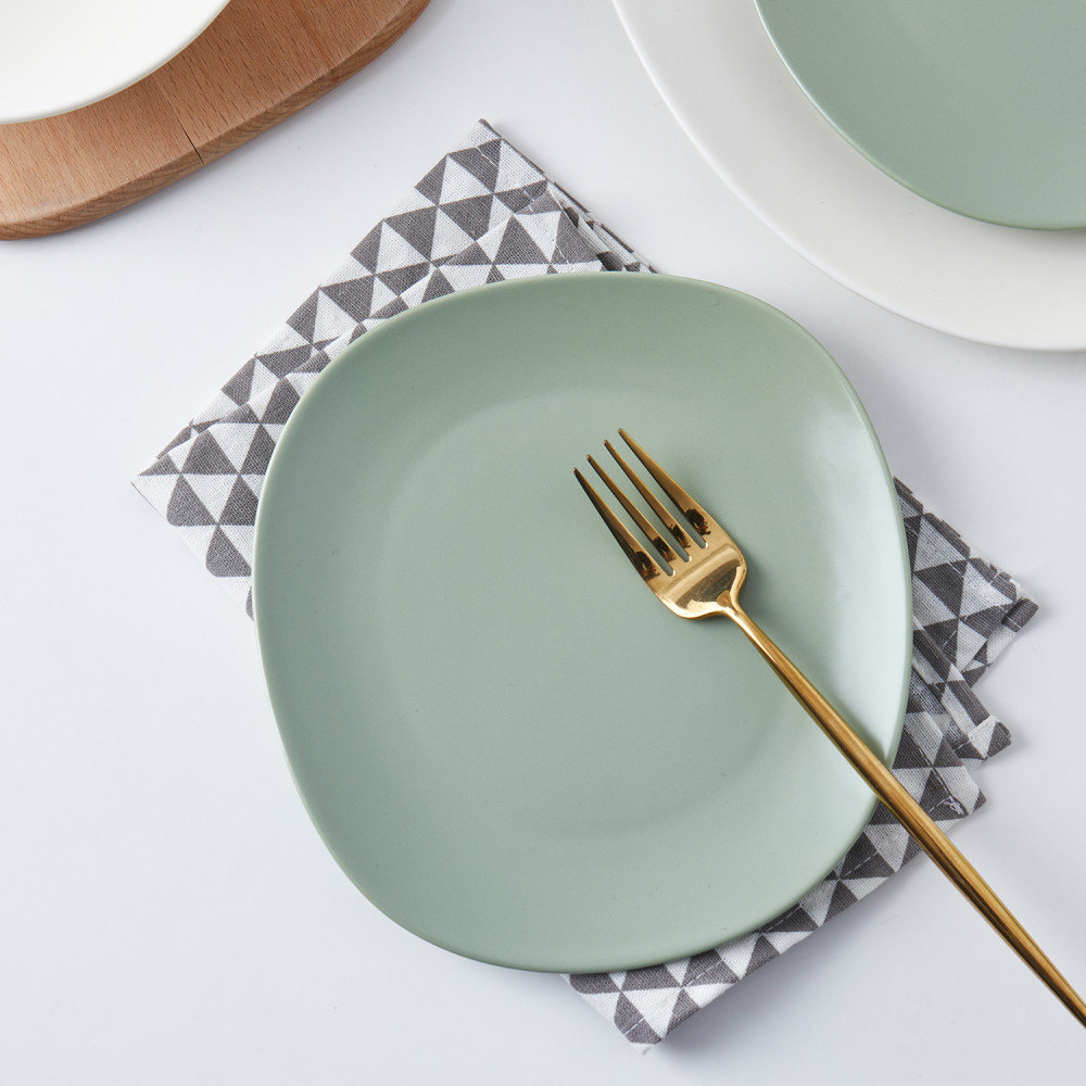 Delilah 8" Porcelain Salad Plate, Honeydew