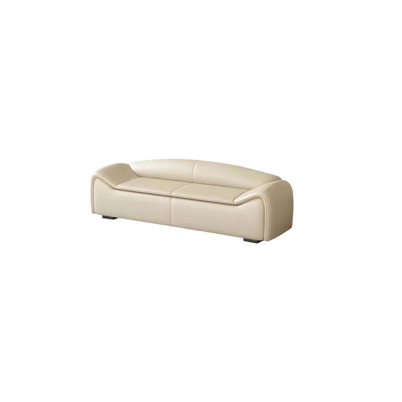 Banc rembourré en similicuir Valoria, Beige, H 20,47 po x l 59,05 po x P 19,68 po