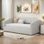 Lit de jour moderne rembourré avec plateau de rangement en dessous et motif à rayures verticales-2054250108-2054250107