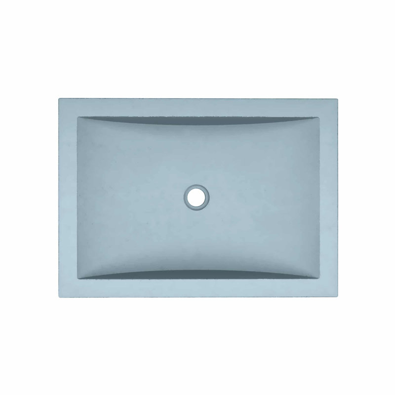 NativeStone Handmade Rectangular Undermount Bathroom Sink, Ocean