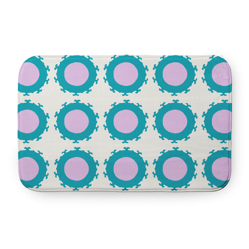 Tapis de bain Funky Junky, L 17 po x L 24 po, Mauve